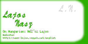 lajos nasz business card